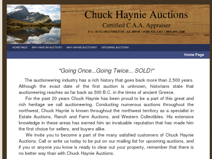 www.chuckhaynieauctions.com