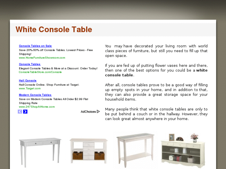 www.whiteconsoletable.com