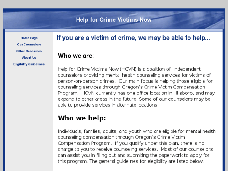 www.helpforcrimevictimsnow.org