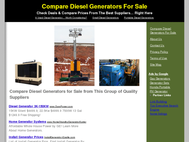 www.comparedieselgeneratorsforsale.com