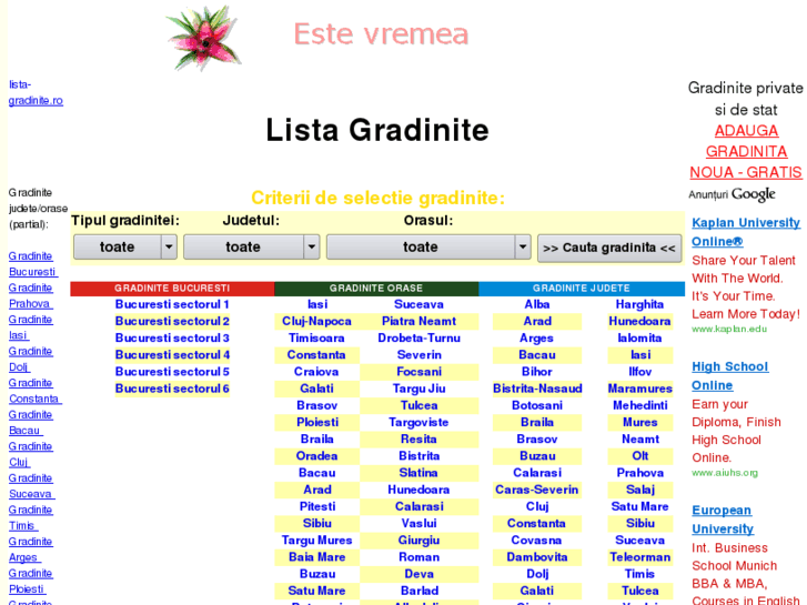 www.lista-gradinite.ro