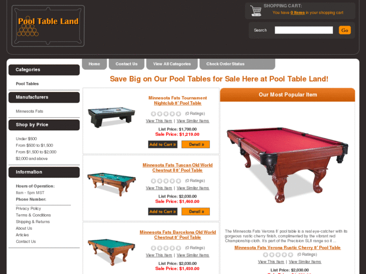 www.pooltableland.com