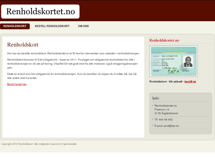 www.renholdskortet.no