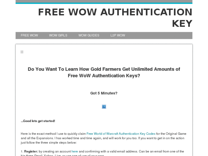 www.freewowauthenticationkey.com