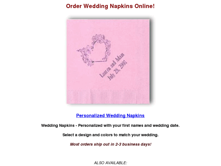 www.weddingnapkins.net