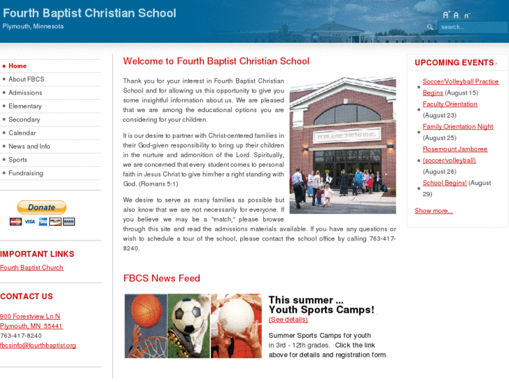 www.fourthbaptistchristianschool.com