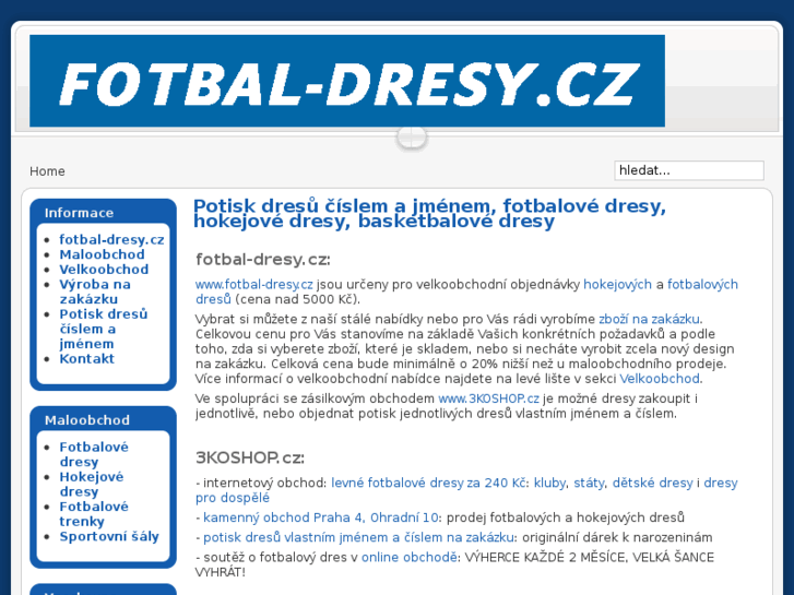 www.fotbal-dresy.cz