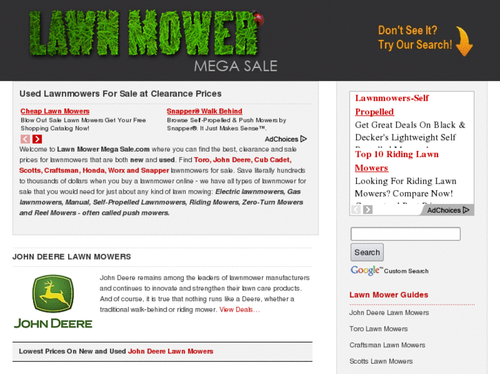 www.lawnmowermegasale.com