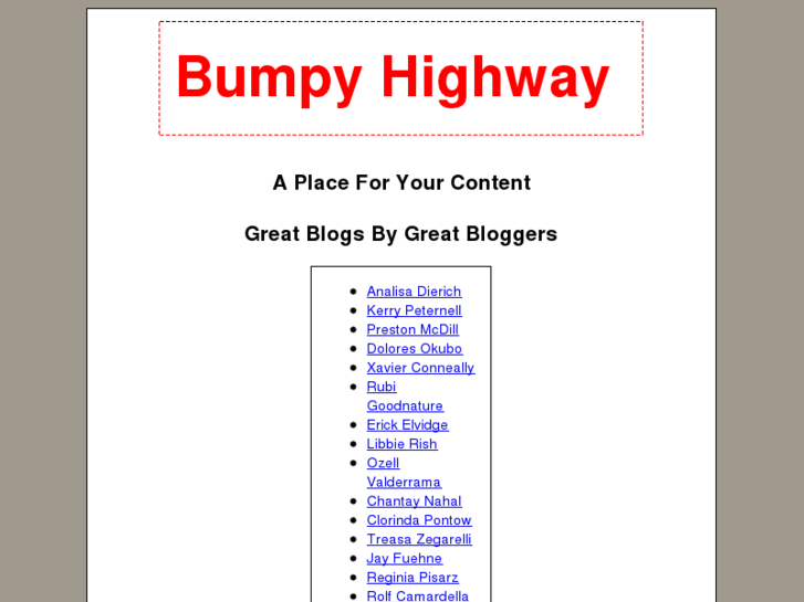 www.bumpyhighway.com