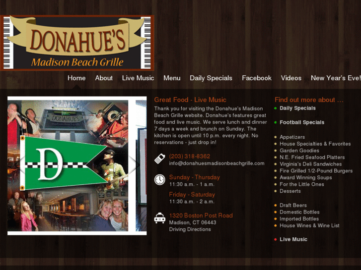 www.donahuesmadisonbeachgrille.com