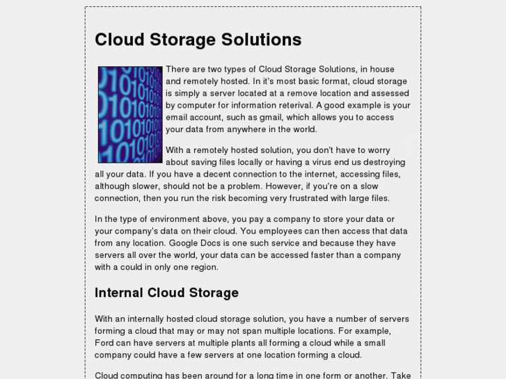 www.cloudstoragesolutions.org