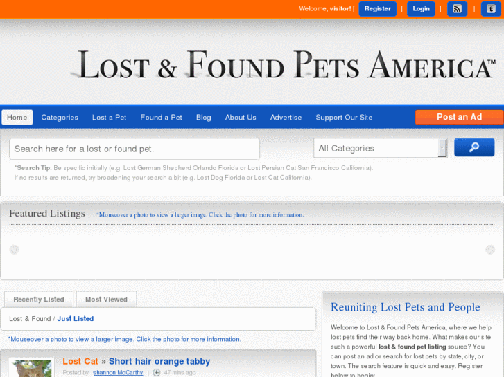 www.lostandfoundpetsamerica.com