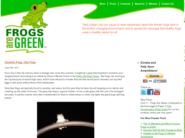 www.frogsaregreen.com