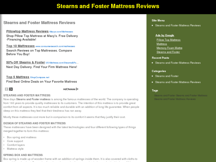 www.stearnsandfostermattressreviews.com