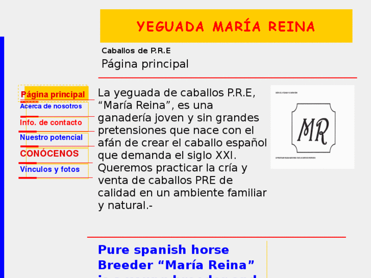 www.yeguadamariareina.es