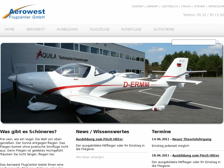 www.flugschule-aerowest.de