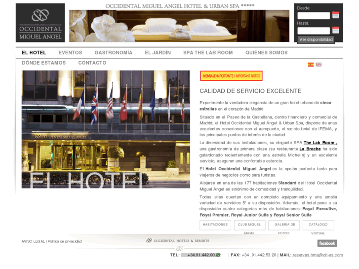 www.hoteloccidentalmiguelangel.com