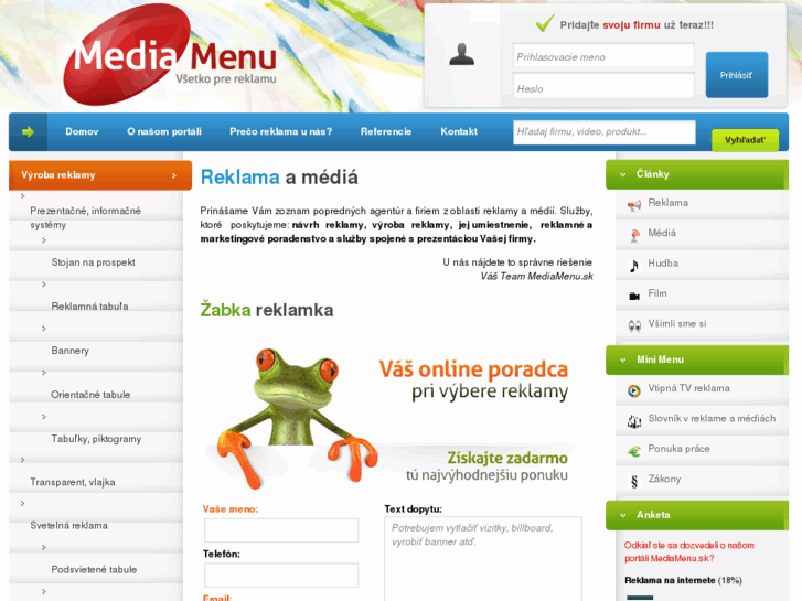 www.mediamenu.sk