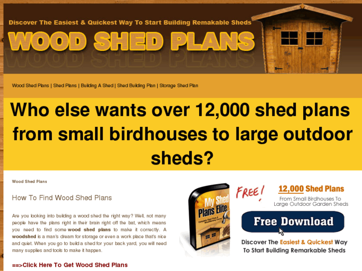 www.woodshedplans.net