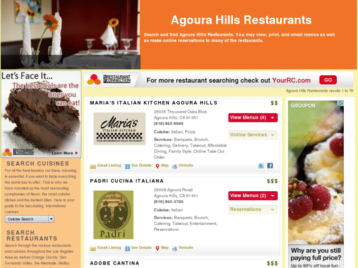 www.agourahillsrestaurant.com