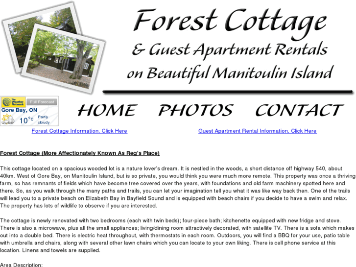 www.manitoulinforestcottage.com