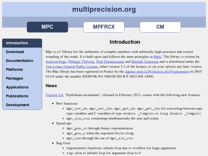 www.multiprecision.org