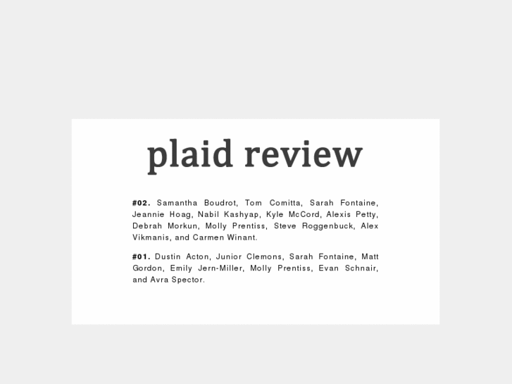 www.plaidreview.com