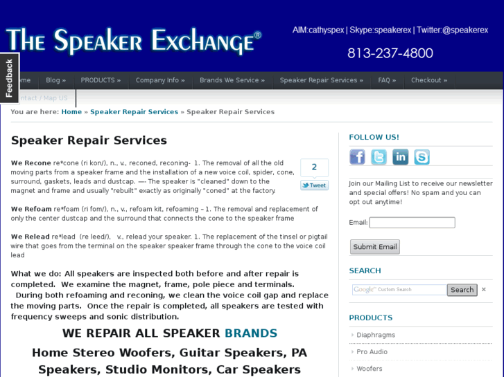 www.stereospeakerrepair.com