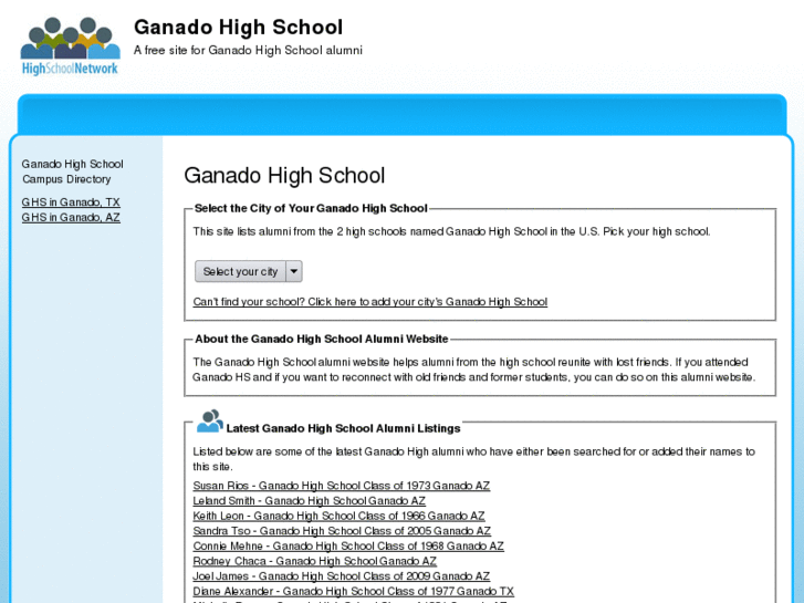 www.ganadohighschool.org