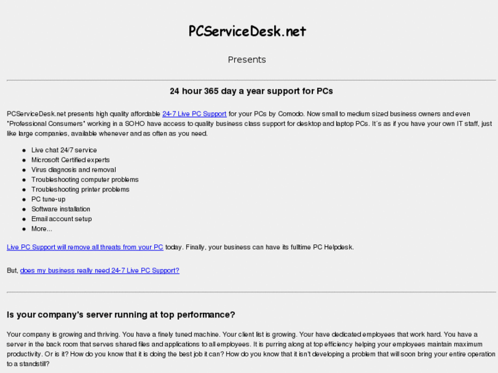 www.pcservicedesk.net