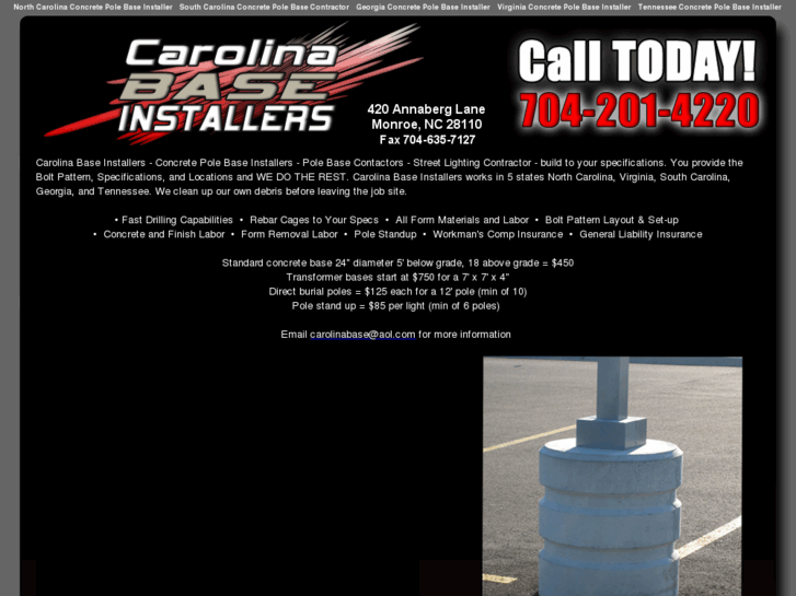 www.carolinabaseinstallers.com