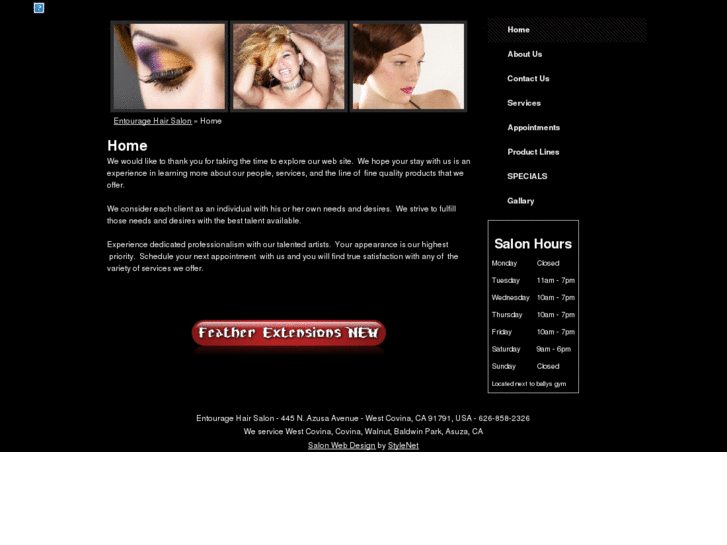 www.entouragehairsalon.com