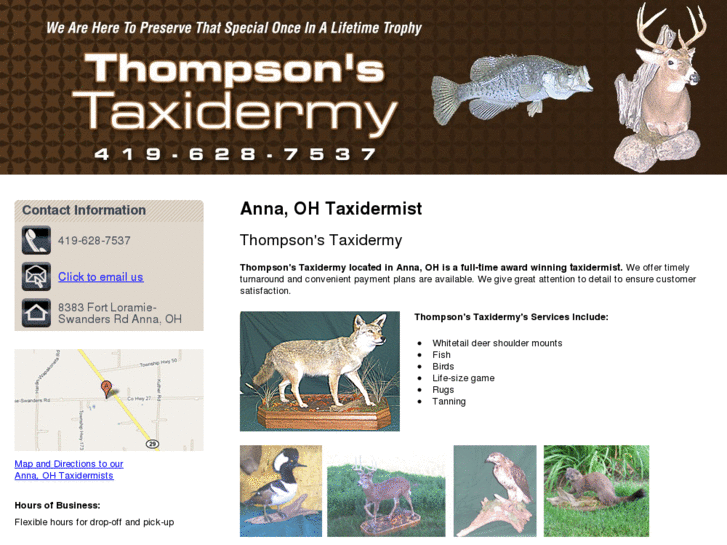 www.thompsonstaxidermy.com