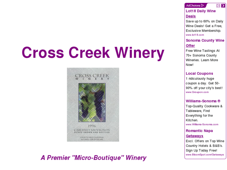 www.crosscreekwinery.com