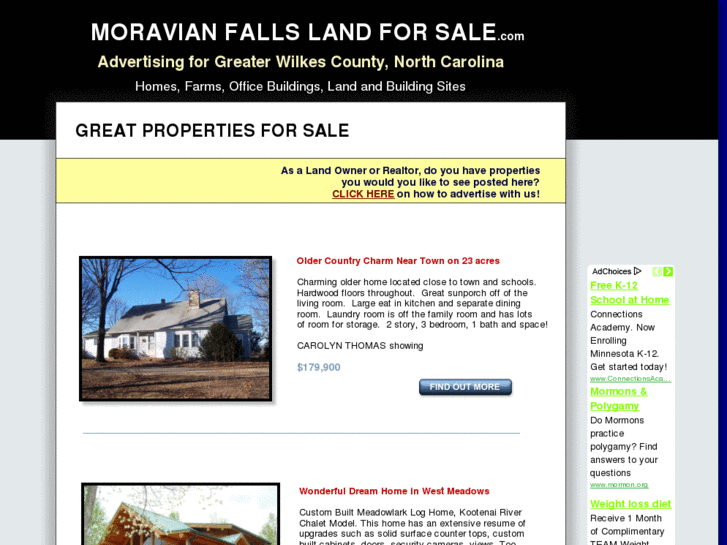 www.moravianfallslandforsale.com