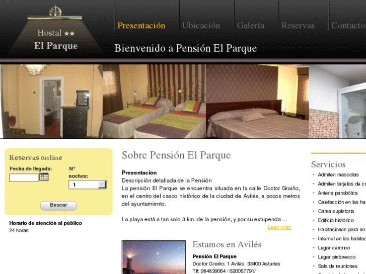 www.pensionelparqueaviles.com