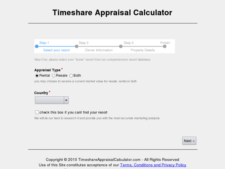 www.timeshareappraisalcalculator.com