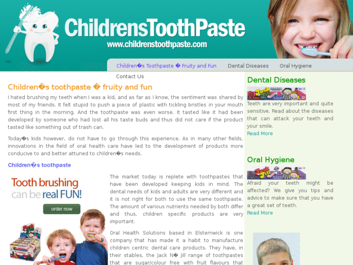 www.childrenstoothpaste.com