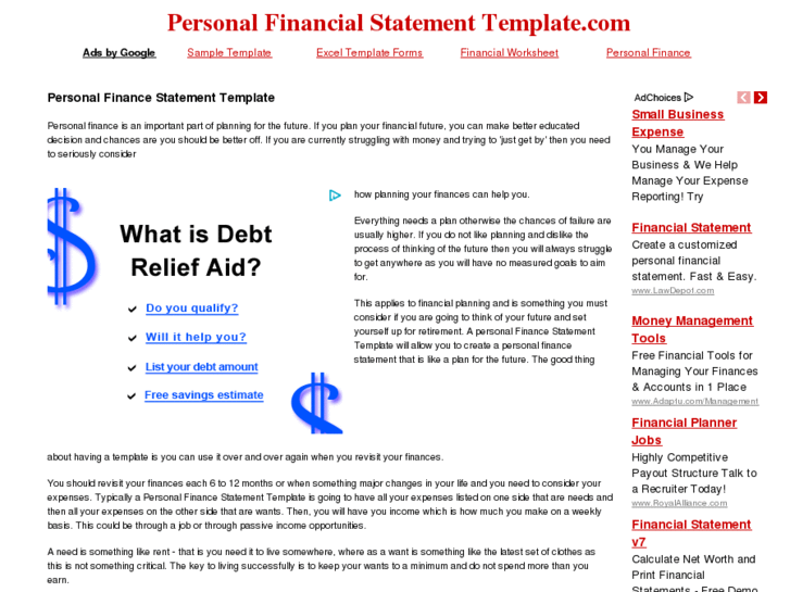 www.personalfinancialstatementtemplate.com