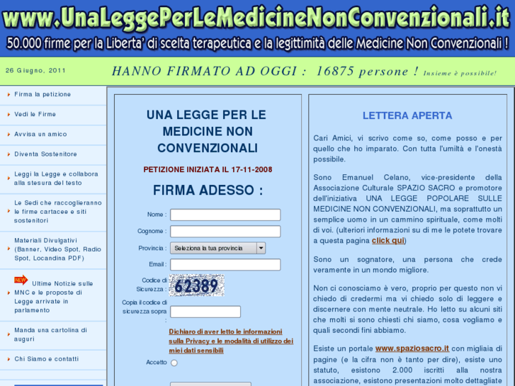 www.unaleggeperlemedicinenonconvenzionali.it