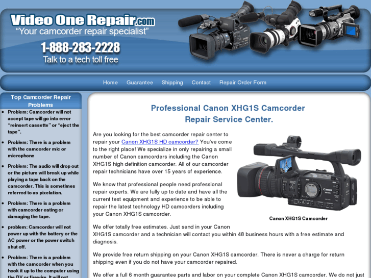 www.canonxhg1scamcorderrepair.com