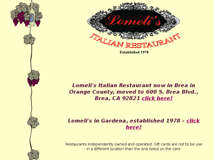 www.lomelisrestaurant.com