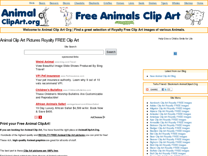 www.animalclipart.org