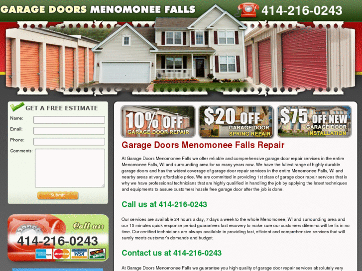 www.garagedoorsmenomoneefalls.net