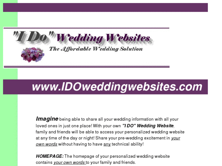 www.idoweddingwebsites.com