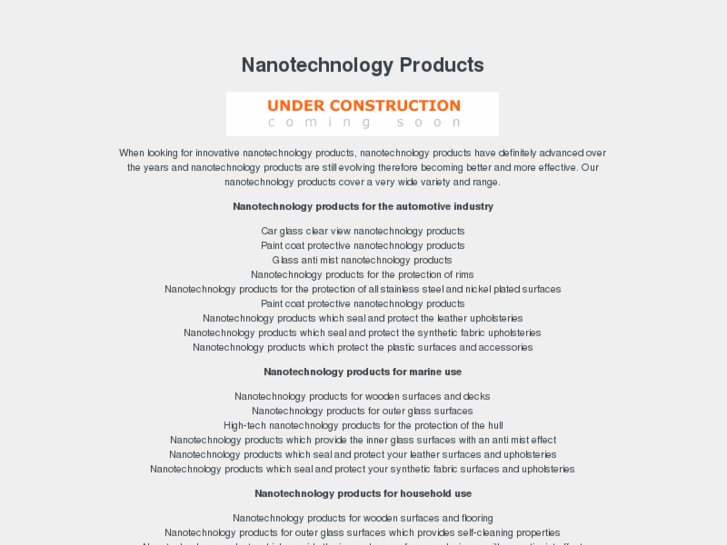 www.nanotechnologyproducts.org