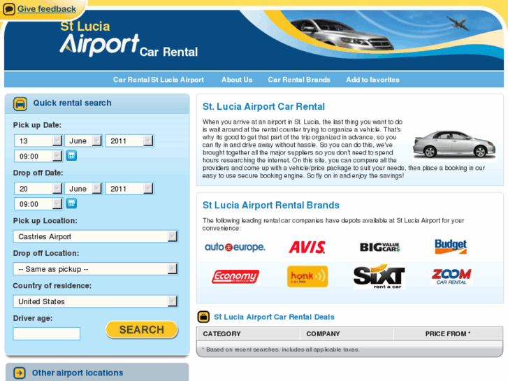 www.saintluciaairportcarrental.com