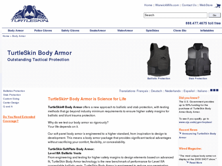 www.turtleskinbodyarmor.com