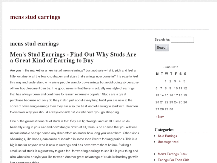 www.mensstudearrings.net