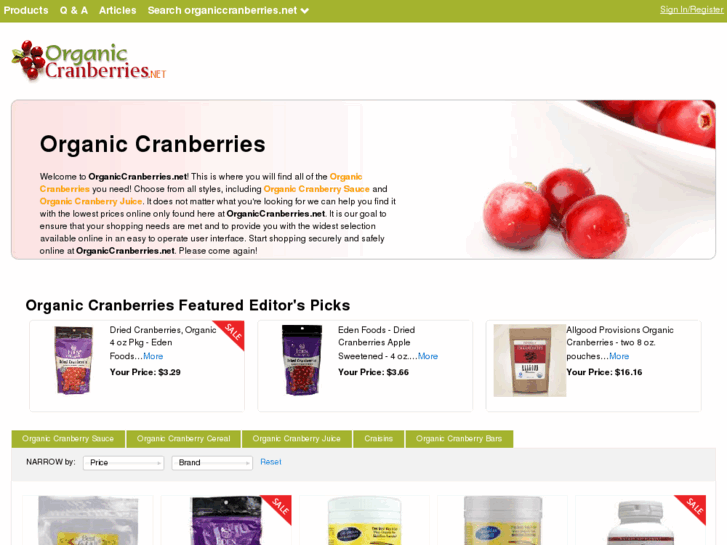 www.organiccranberries.net